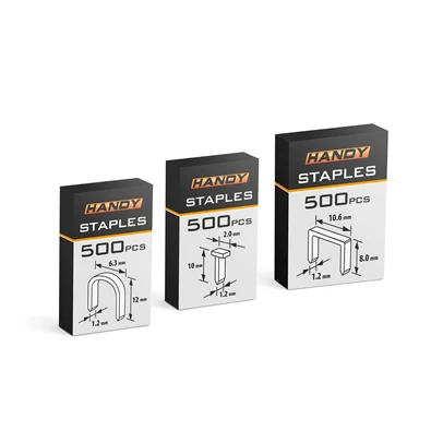 Handy 10442 tűzőgép + kiszedő eszköz + 3 féle kapocs kézi tűzőkapocs szett Handy 10442 tűzőgép + kiszedő eszköz + 3 féle kapocs kézi tűzőkapocs szett