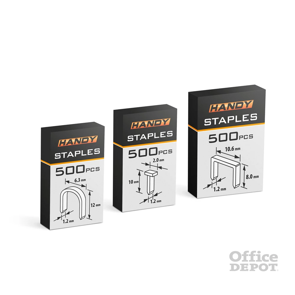 Handy 10442 tűzőgép + kiszedő eszköz + 3 féle kapocs kézi tűzőkapocs szett