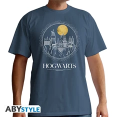 Harry Potter "Hogwarts" kék féri póló, L méret Harry Potter "Hogwarts" kék féri póló, L méret