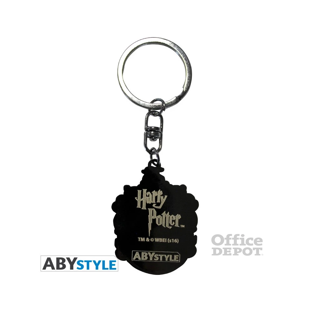 Harry Potter Hufflepuff címer fém kulcstartó