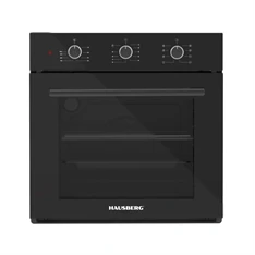 Hausberg HB-8044NG fekete, beépíthető, 58L, 1600W, grill, turbóventilátorral sütő