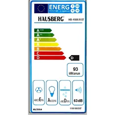 Hausberg HB-1505RST rusztikus, szabadonálló, méret:60 cm, zajszint:68 dB, páraelszívó