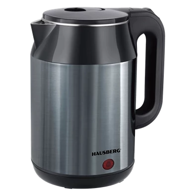 Hausberg HB-3623BL 2,2L-es kék dupla falú acél vízforraló 1800W Hausberg HB-3623BL 2,2L-es kék dupla falú acél vízforraló 1800W