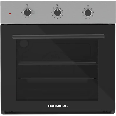 Hausberg HB-8044IN inox-fekete, beépíthető, sütőtér:58L, grill, hőlégkeveréses, sütő