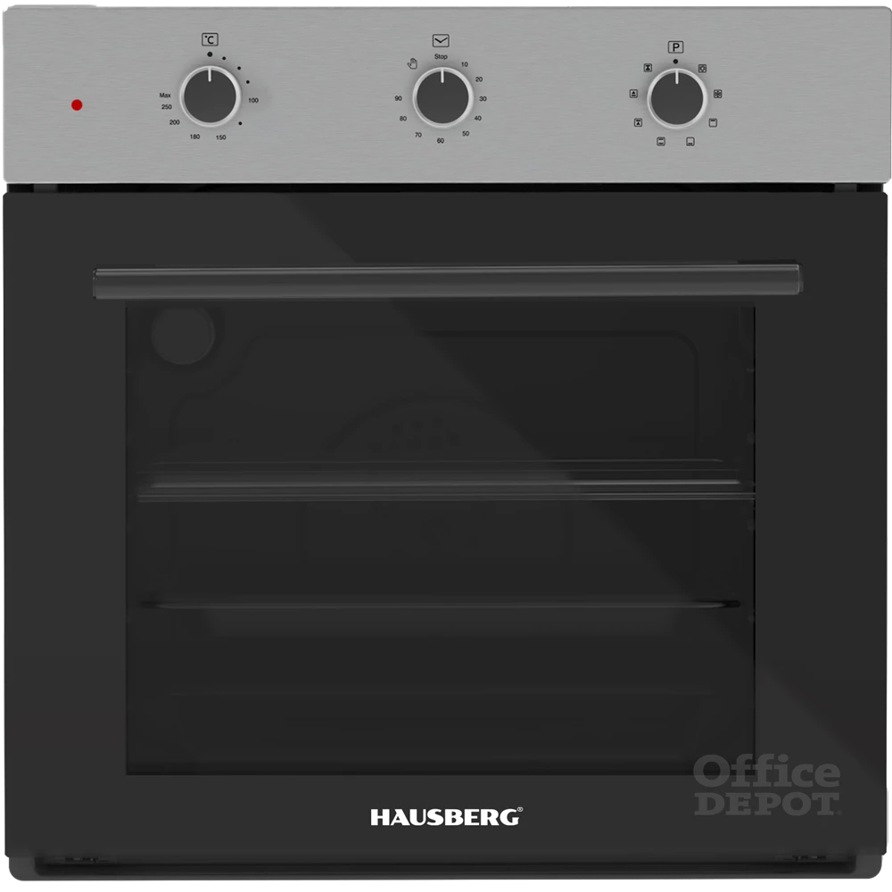 Hausberg HB-8044IN inox-fekete, beépíthető, sütőtér:58L, grill, hőlégkeveréses, sütő