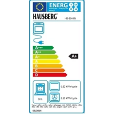 Hausberg HB-8044IN inox-fekete, beépíthető, sütőtér:58L, grill, hőlégkeveréses, sütő