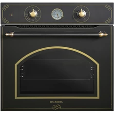 Hausberg HB-8055RST fekete-arany, rusztikus, beépíthető, sütőtér:57L, grill, légkeveréses sütő