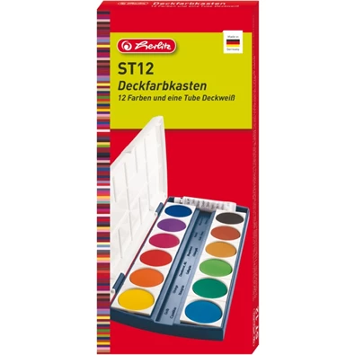 Herlitz 12 szín ST12 + fedőfehér vízfesték Herlitz 12 szín ST12 + fedőfehér vízfesték