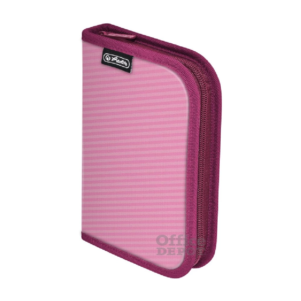 Herlitz  2-klapnis üres pink tolltartó