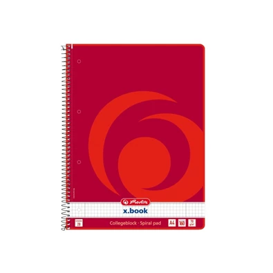 Herlitz A4 160lapos kockás perforált spirálfüzet Herlitz A4 160lapos kockás perforált spirálfüzet