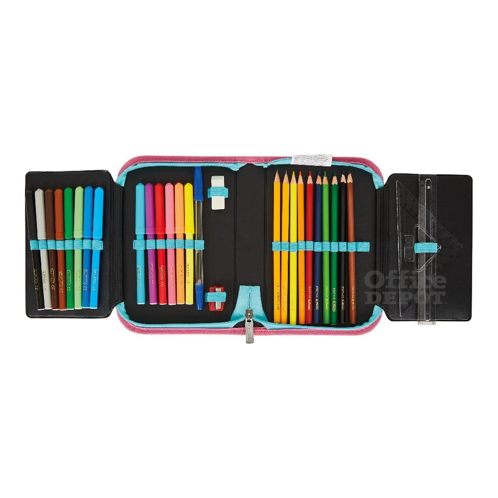 Herlitz Blue Shark 31 részes 2-klapnis töltött tolltartó