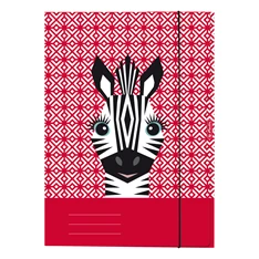 Herlitz Cute Animals Zebra A4 gumis mappa