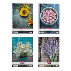 Herlitz Flower A4 70lapos kockás spirálfüzet Herlitz Flower A4 70lapos kockás spirálfüzet