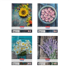 Herlitz Flower A5 80lapos kockás spirálfüzet Herlitz Flower A5 80lapos kockás spirálfüzet