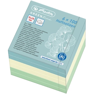 Herlitz GREENline 75x75mm 600lap öntapadós jegyzet