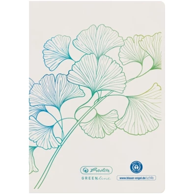 Herlitz GREENline Ginkgo A6 32lapos vonalas füzet Herlitz GREENline Ginkgo A6 32lapos vonalas füzet