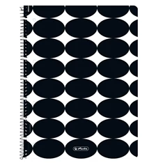 Herlitz Just Black A4 lyukasztott 80lapos kockás spirálfüzet Herlitz Just Black A4 lyukasztott 80lapos kockás spirálfüzet