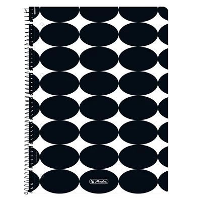 Herlitz Just Black A4 lyukasztott 80lapos kockás spirálfüzet Herlitz Just Black A4 lyukasztott 80lapos kockás spirálfüzet