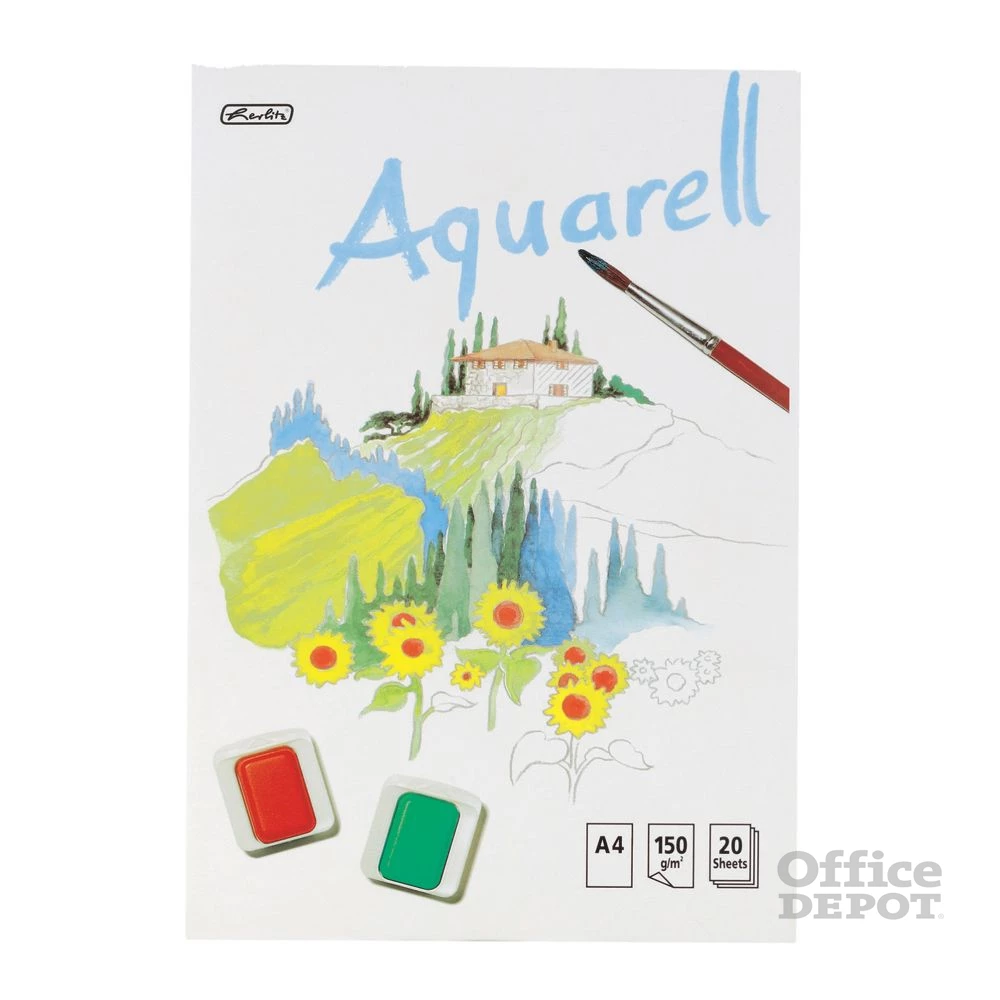 Herlitz A4 20lapos akvarell rajzblokk