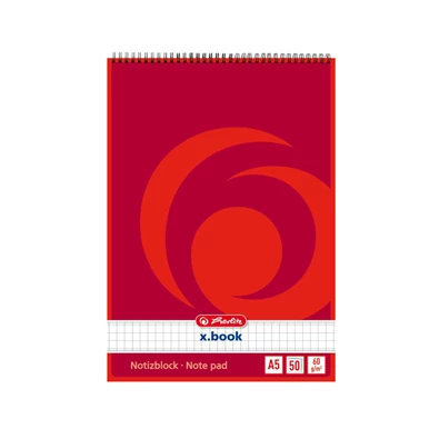 Herlitz A5 50 lap kockás spirálblokk Herlitz A5 50 lap kockás spirálblokk