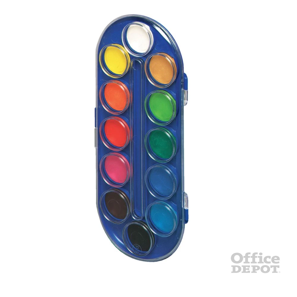 Herlitz ovális nagy 12 féle színű vízfesték készlet