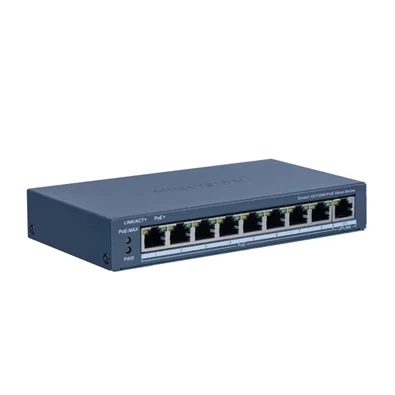 Hikvision DS-3E1309P-EI/M 9 portos PoE switch (60 W), 8 PoE + 1 uplink port, menedzselhető Hikvision DS-3E1309P-EI/M 9 portos PoE switch (60 W), 8 PoE + 1 uplink port, menedzselhető