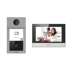 Hikvision DS-KIS604-S (DS-KV8113-WME1, DS-KH6320-WTE1, DS-3E0105P-E/M, 16GB microSD kártya) IP kaputelefon szett Hikvision DS-KIS604-S (DS-KV8113-WME1, DS-KH6320-WTE1, DS-3E0105P-E/M, 16GB microSD kártya) IP kaputelefon szett