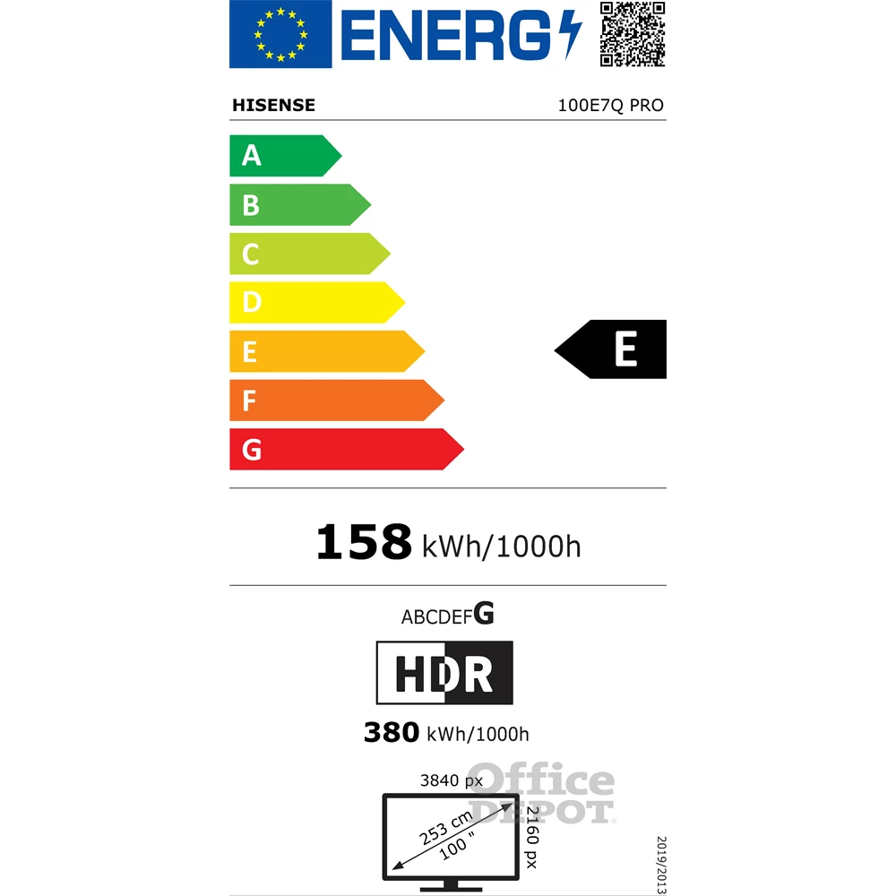 Hisense 100" 100E7QPRO 4K UHD Smart Gamer QLED TV