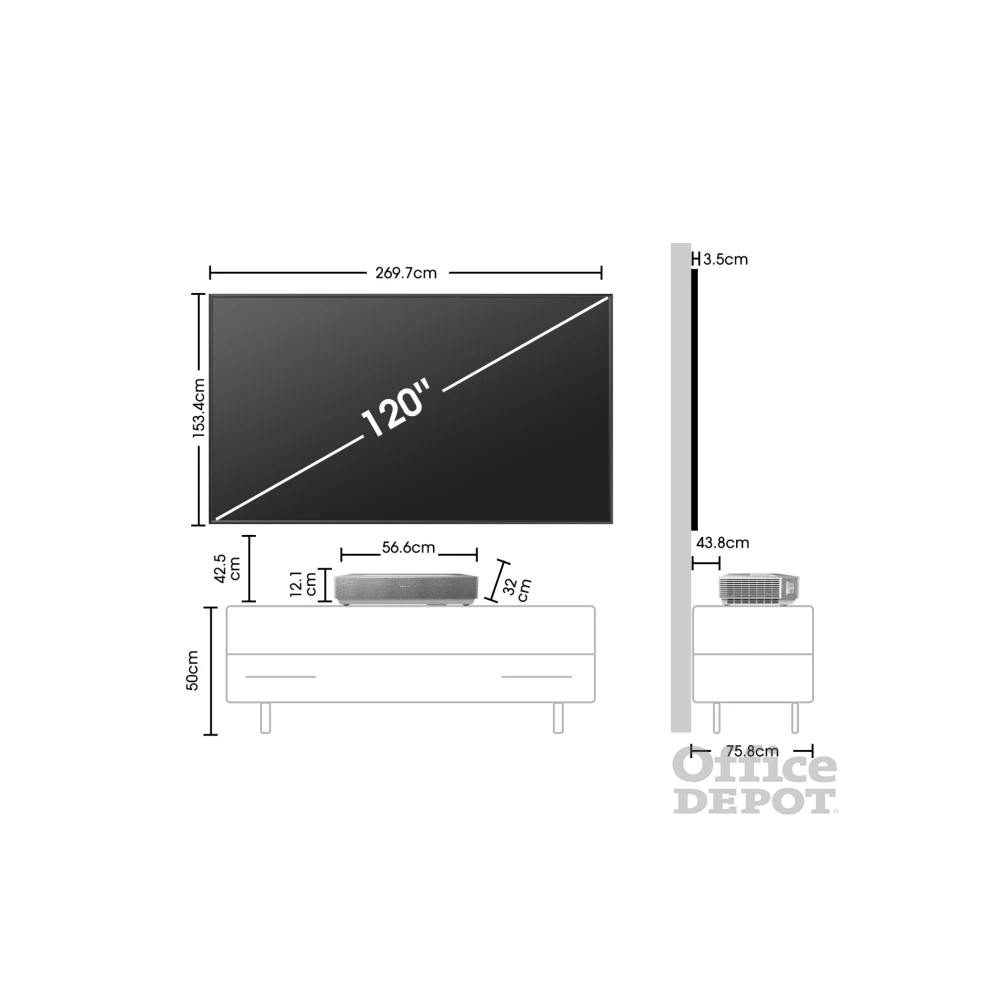 Hisense 120" 120L5HA 4K UHD Smart Lézer TV