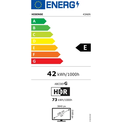 Hisense 43" 43A6N 4K UHD Smart LED TV (Újracsomagolt) Hisense 43" 43A6N 4K UHD Smart LED TV (Újracsomagolt)