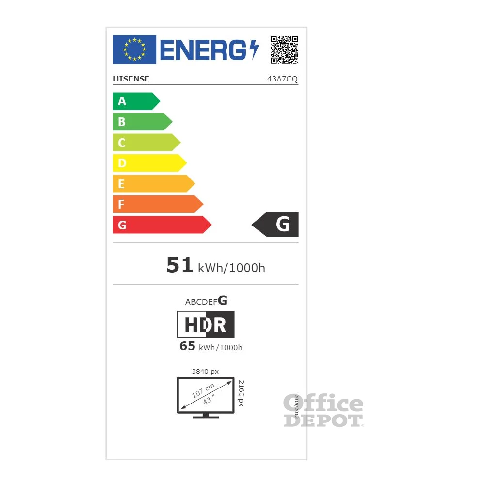 Hisense 43" 43A7GQ 4K UHD Smart QLED TV (Újracsomagolt)