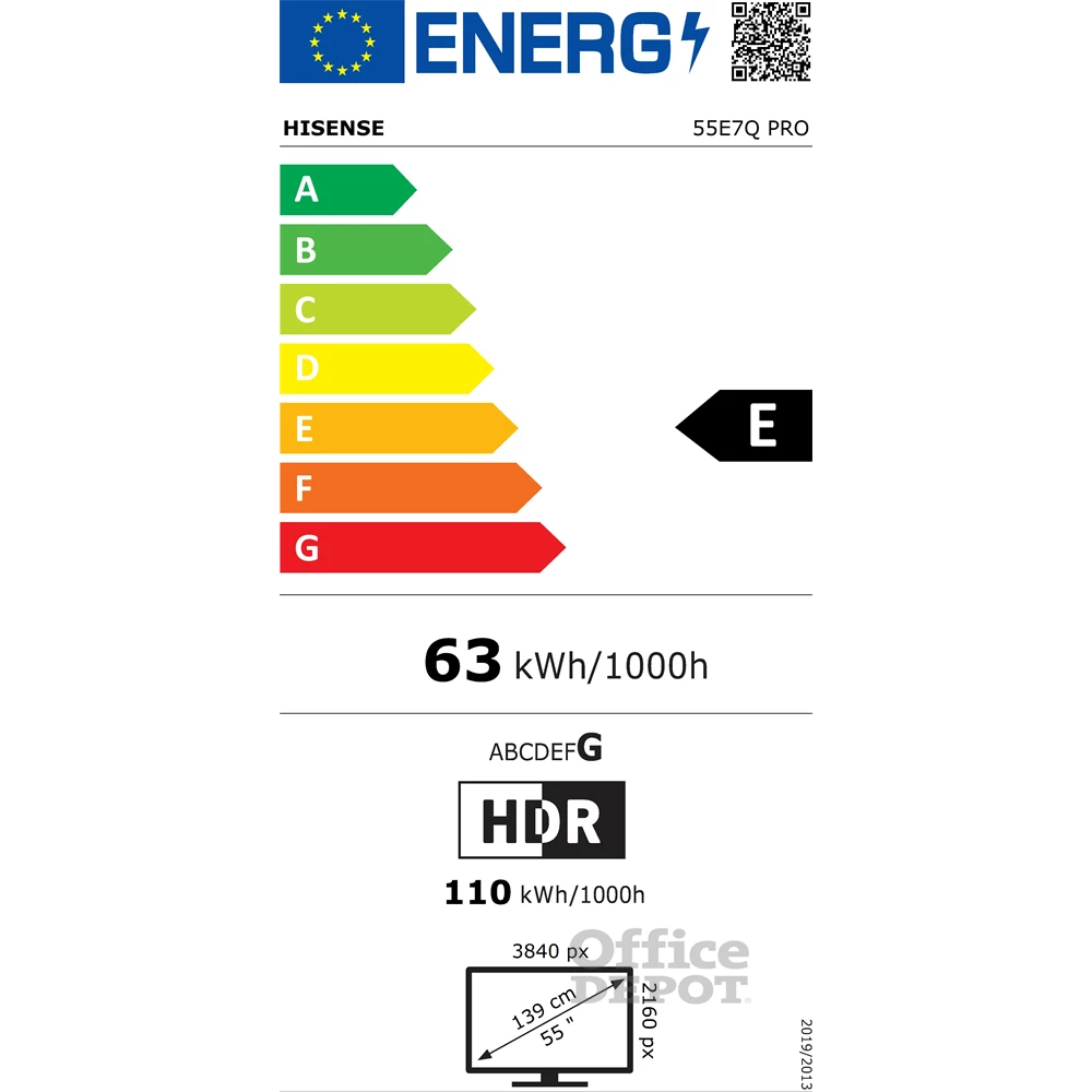 Hisense 55" 55E7QPRO 4K UHD Smart Gamer QLED TV