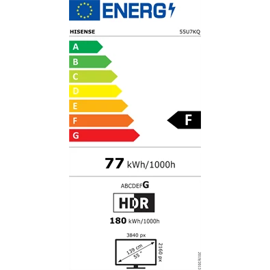 Hisense 55" 55U7KQ 4K UHD Smart MiniLED TV (Újracsomagolt)