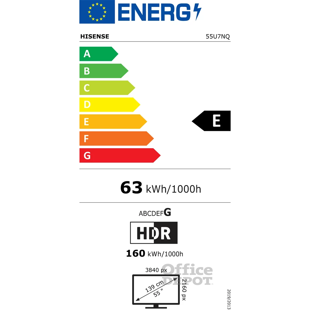 Hisense 55" 55U7NQ 4K UHD Smart MiniLED TV (Újszerű)