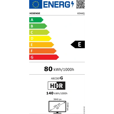 Hisense 65" 65A6Q 4K UHD Smart LED TV (Újszerű)