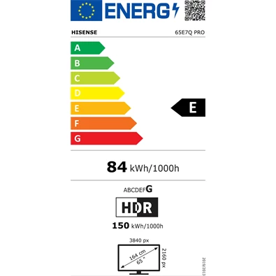Hisense 65" 65E7QPRO 4K UHD Smart Gamer QLED TV