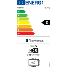 Hisense 75" 75U7NQ 4K UHD Smart MiniLED TV