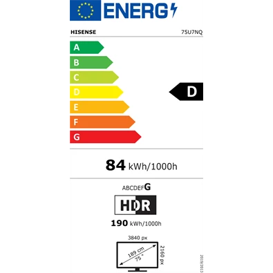 Hisense 75" 75U7NQ 4K UHD Smart MiniLED TV