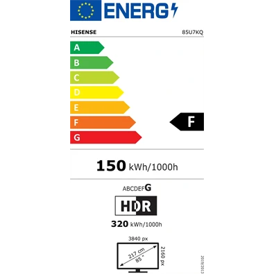 Hisense 85" 85U7KQ 4K UHD Smart Mini-LED ULED TV (Újszerű)