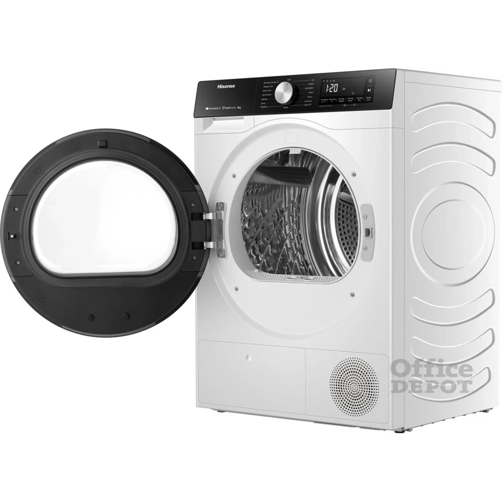 Hisense DH3S802BW2 fehér, 8 kg, hőszivattyús, szárítógép