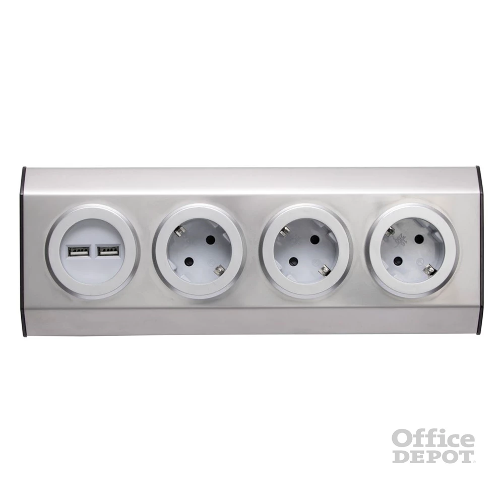 Home KNV 03/USB 230V 16A 3 aljzat + 2darab USB szerelhető konyhai elosztó