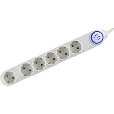 Home NV 06TK-5/WH/1,5 6 aljzat 5méter 3x1,5 mm2 fehér lábkapcsolós elosztó Home NV 06TK-5/WH/1,5 6 aljzat 5méter 3x1,5 mm2 fehér lábkapcsolós elosztó