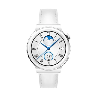 Huawei Watch GT 3 Pro (43mm) fehér bőr pántos fehér okosóra Huawei Watch GT 3 Pro (43mm) fehér bőr pántos fehér okosóra