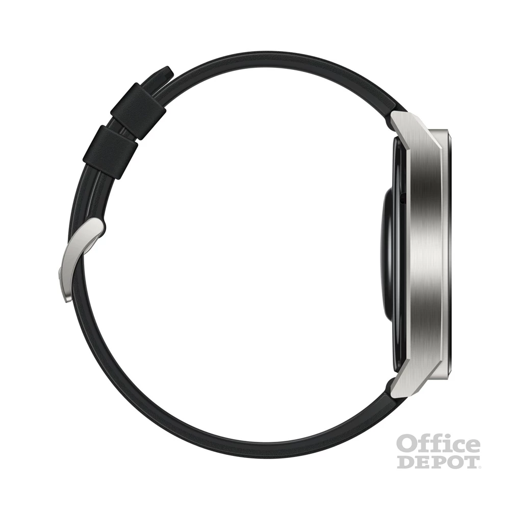 Huawei Watch GT 3 Pro (46mm) fekete szilikon pántos ezüst okosóra (Újracsomagolt)