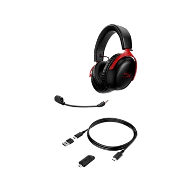 HyperX Cloud III Wireless fekete-piros gamer headset HyperX Cloud III Wireless fekete-piros gamer headset