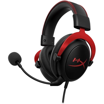 HyperX Cloud II 3,5 Jack/USB fekete-vörös gamer headset HyperX Cloud II 3,5 Jack/USB fekete-vörös gamer headset