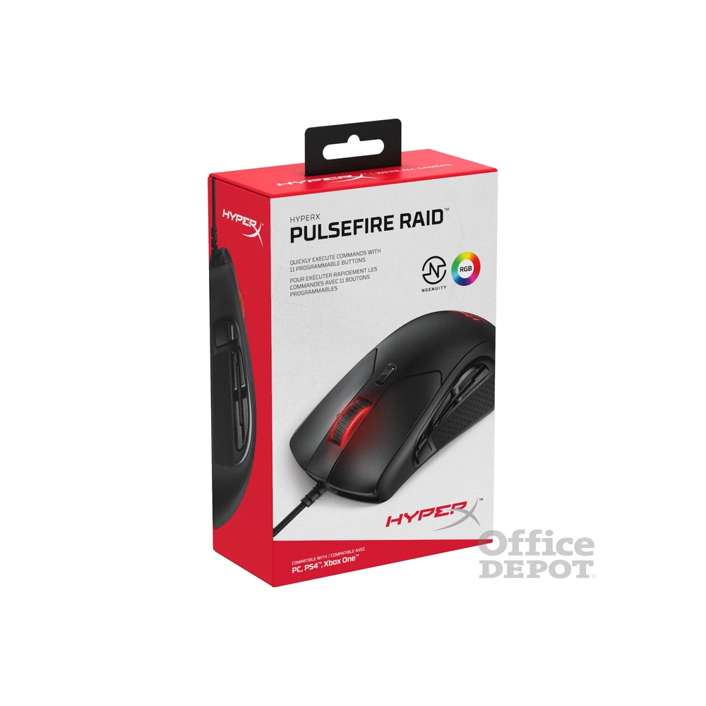 HyperX Pulsefire Raid fekete gamer egér