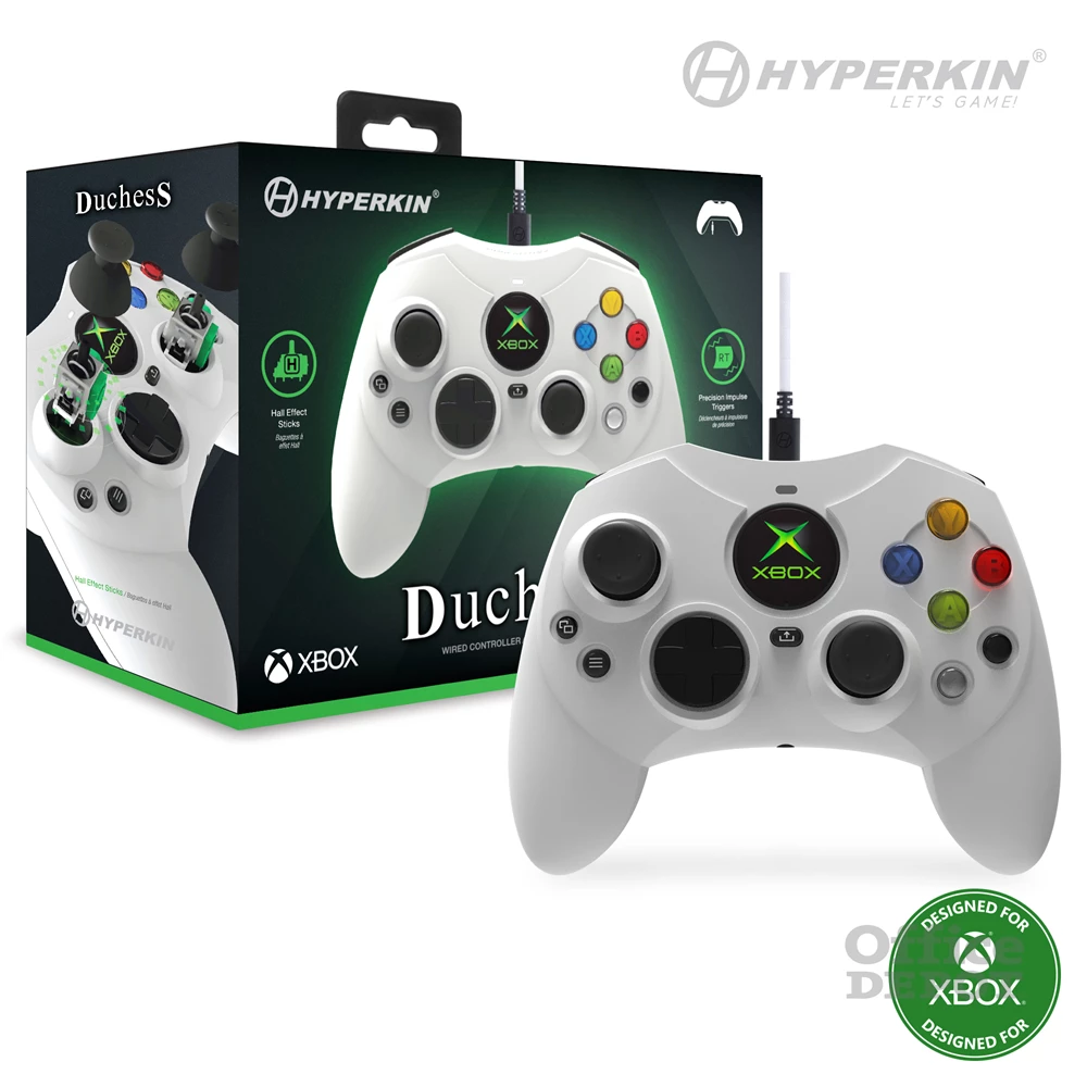 Hyperkin M01618-WH Duchess Xbox Series|One/Windows 11|10 Xbox liszenszelt vezetékes fehér kontroller
