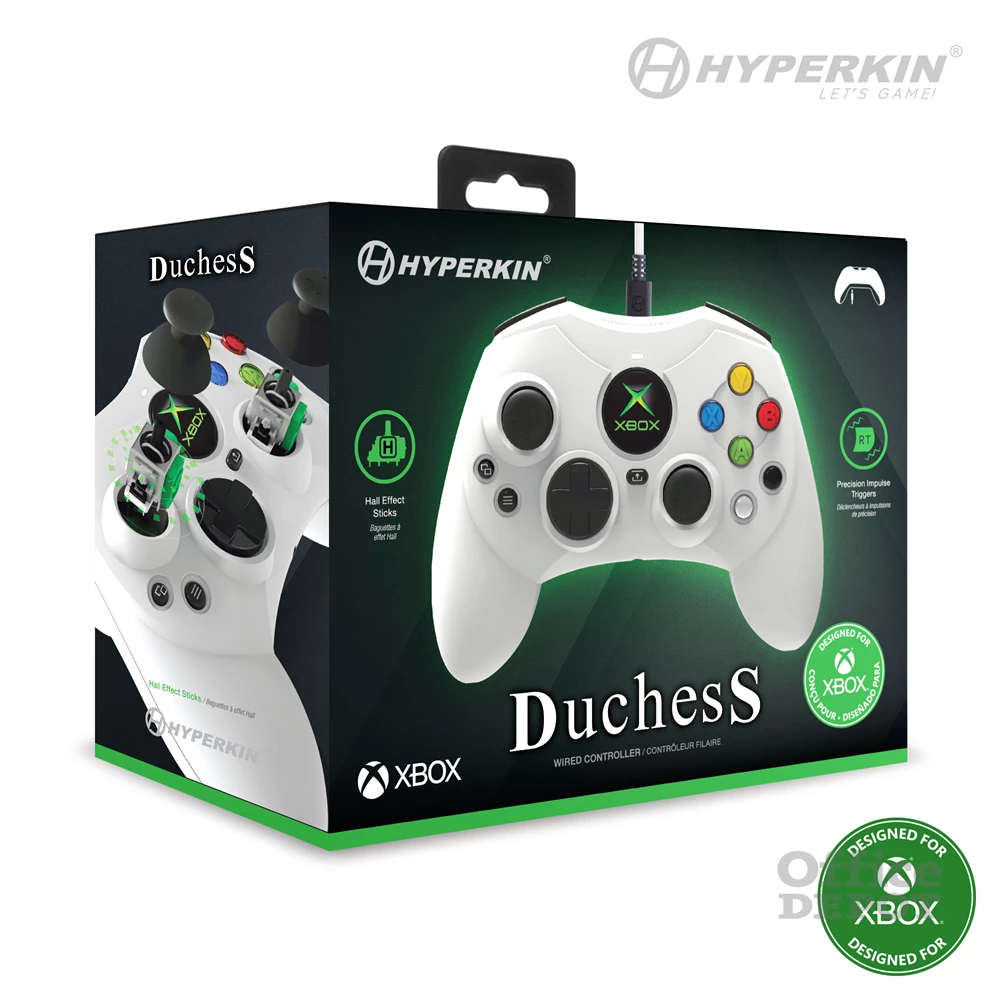 Hyperkin M01618-WH Duchess Xbox Series|One/Windows 11|10 Xbox liszenszelt vezetékes fehér kontroller