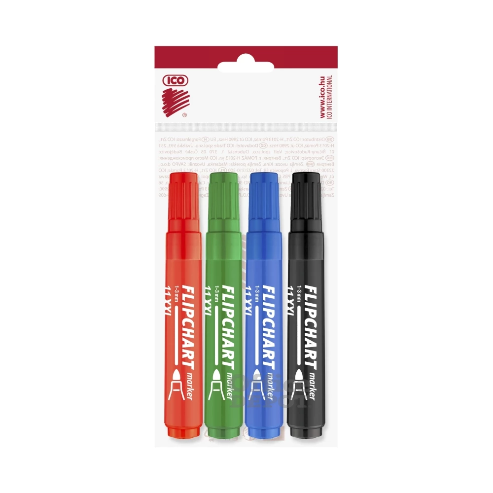 ICO Flipchart 11 XXL 4 db-os marker készlet
